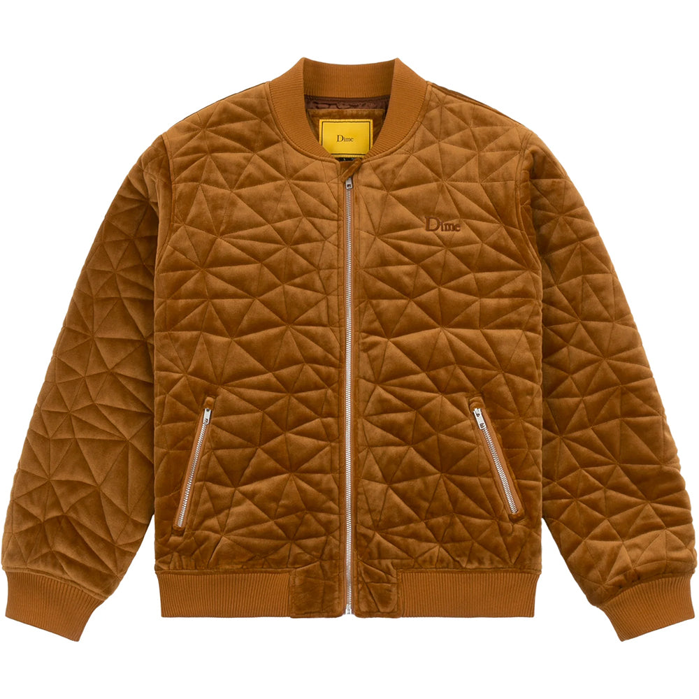 Dime MTL Velour Bomber Jacket Rust | NOTE shop