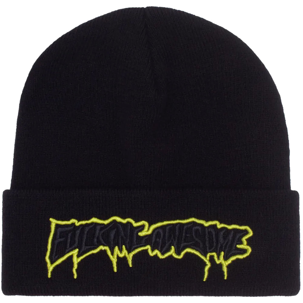 Fucking Awesome Running Logo Cuff Beanie Black | Note Shop