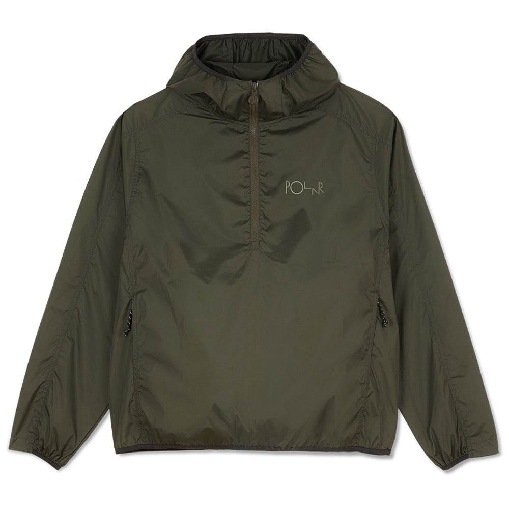 Polar Skate Co Packable Anorak Jacket Dirty Black