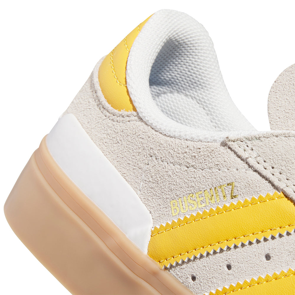 Adidas Busenitz Vulc II Shoes Crystal White/Preloved Yellow/Gold Metallic