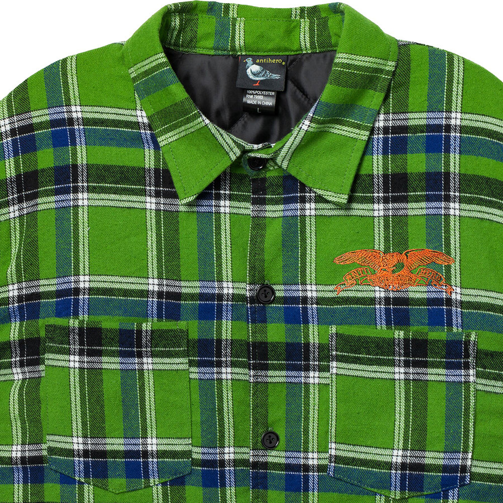 Antihero Basic Eagle Flannel Jacket Green/Blue/Orange