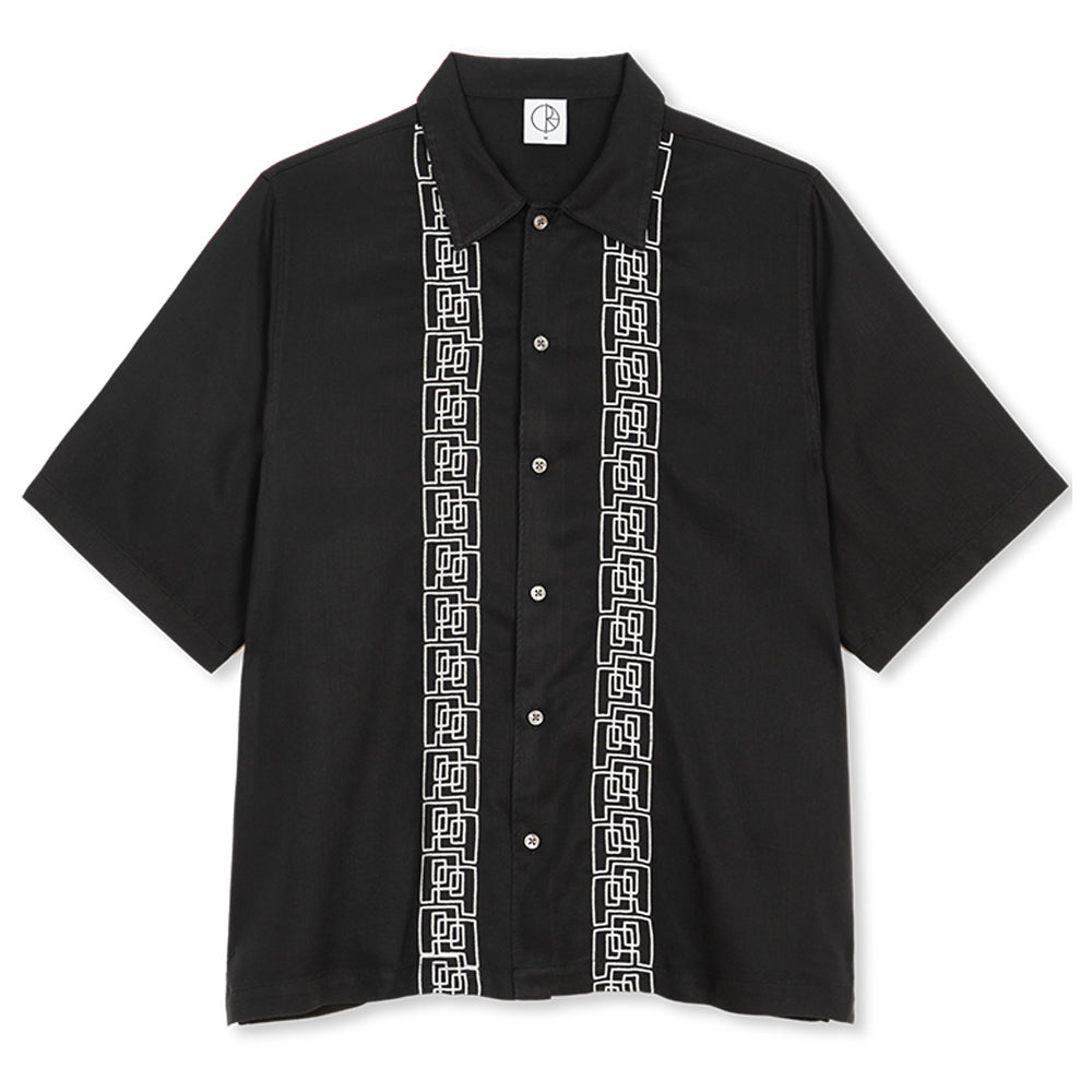 Polar Skate Co Double P Bowling Shirt Black/White