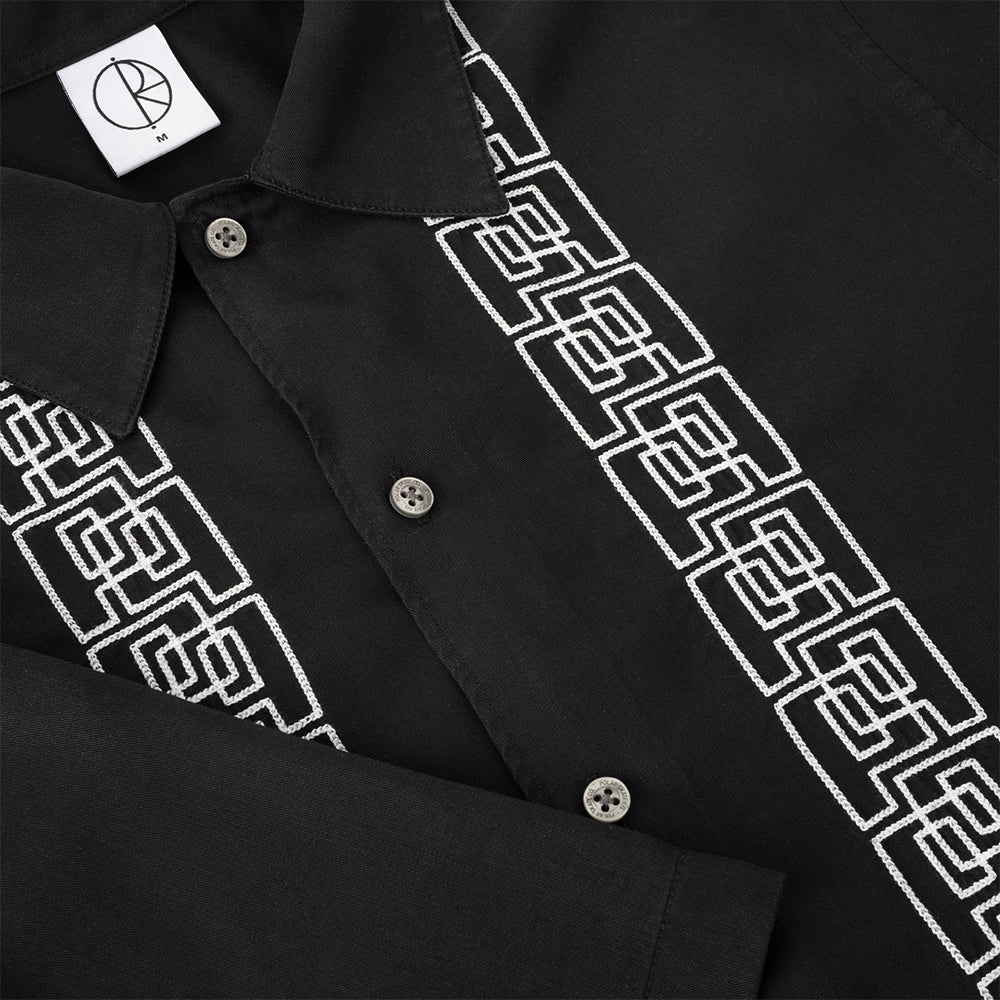 Polar Skate Co Double P Bowling Shirt Black/White