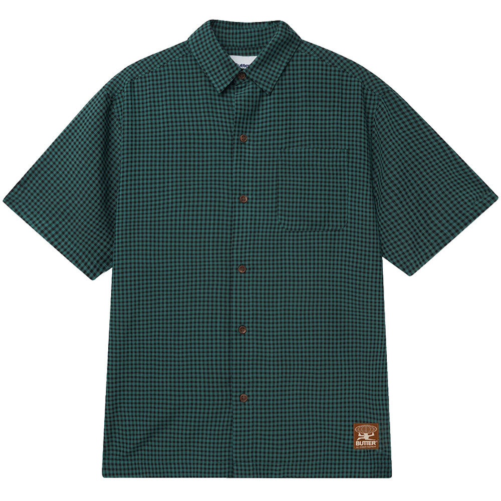 Butter Goods Gingham Short Sleeve Shirt Pine/Black