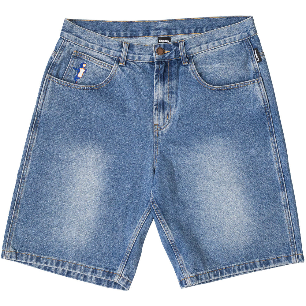 Baglady Warp Shorts Faded Denim