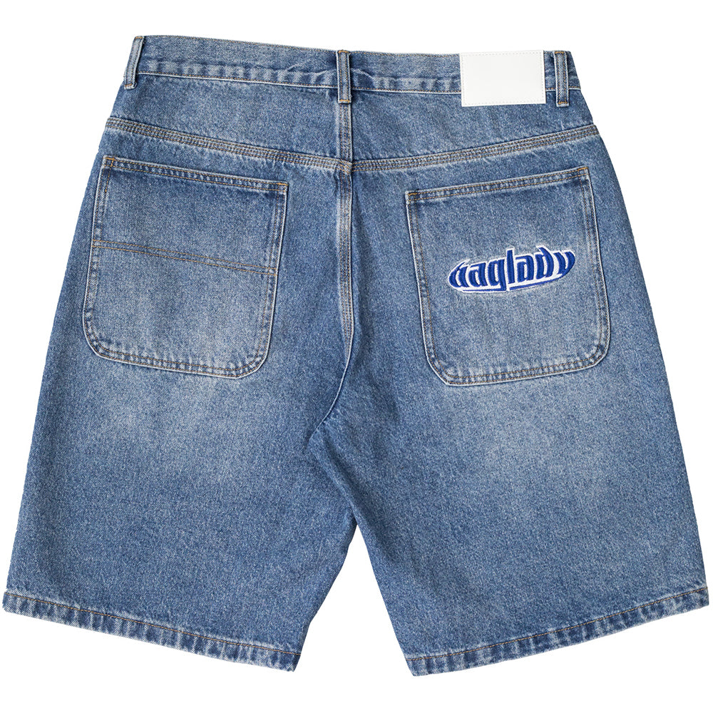 Baglady Warp Shorts Faded Denim