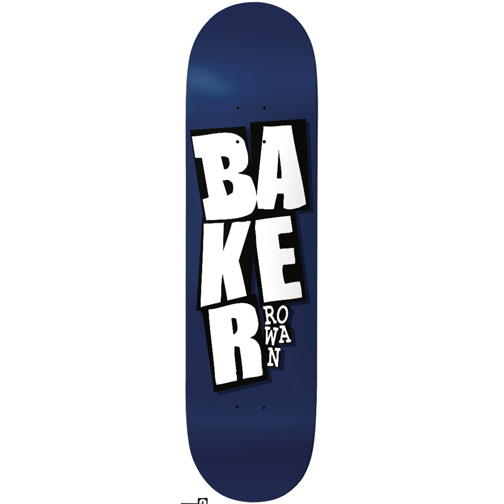 Baker Rowan Zorilla Stacked Blue B2 Skateboard Deck 8.25"