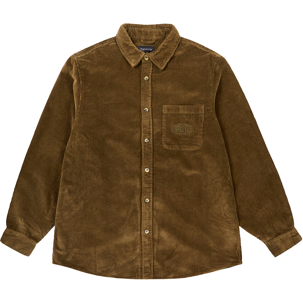 Bronze 56K Corduroy Button Up Jacket Olive