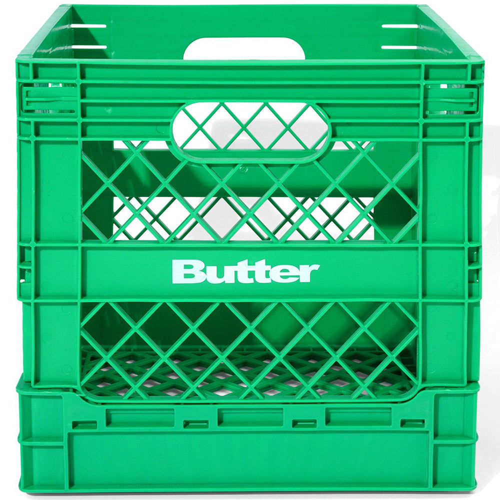 Butter Goods Collapsable Record Crate Green