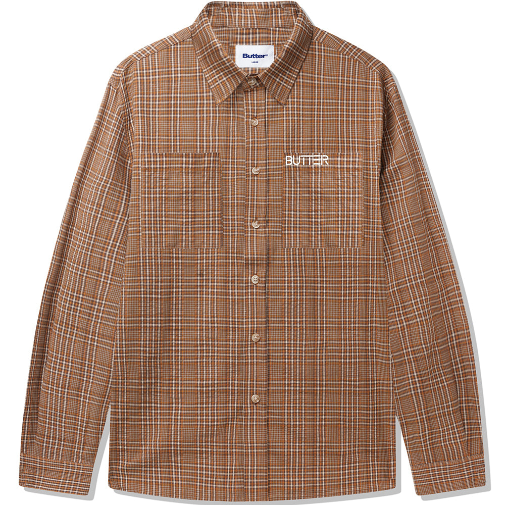 Butter Goods Equipt Plaid Shirt Oak