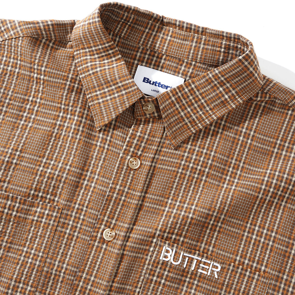 Butter Goods Equipt Plaid Shirt Oak