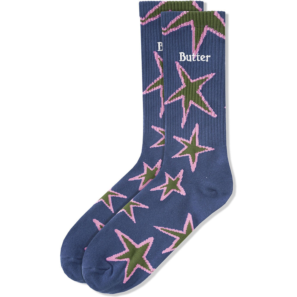 Butter Goods Star Socks Prussian