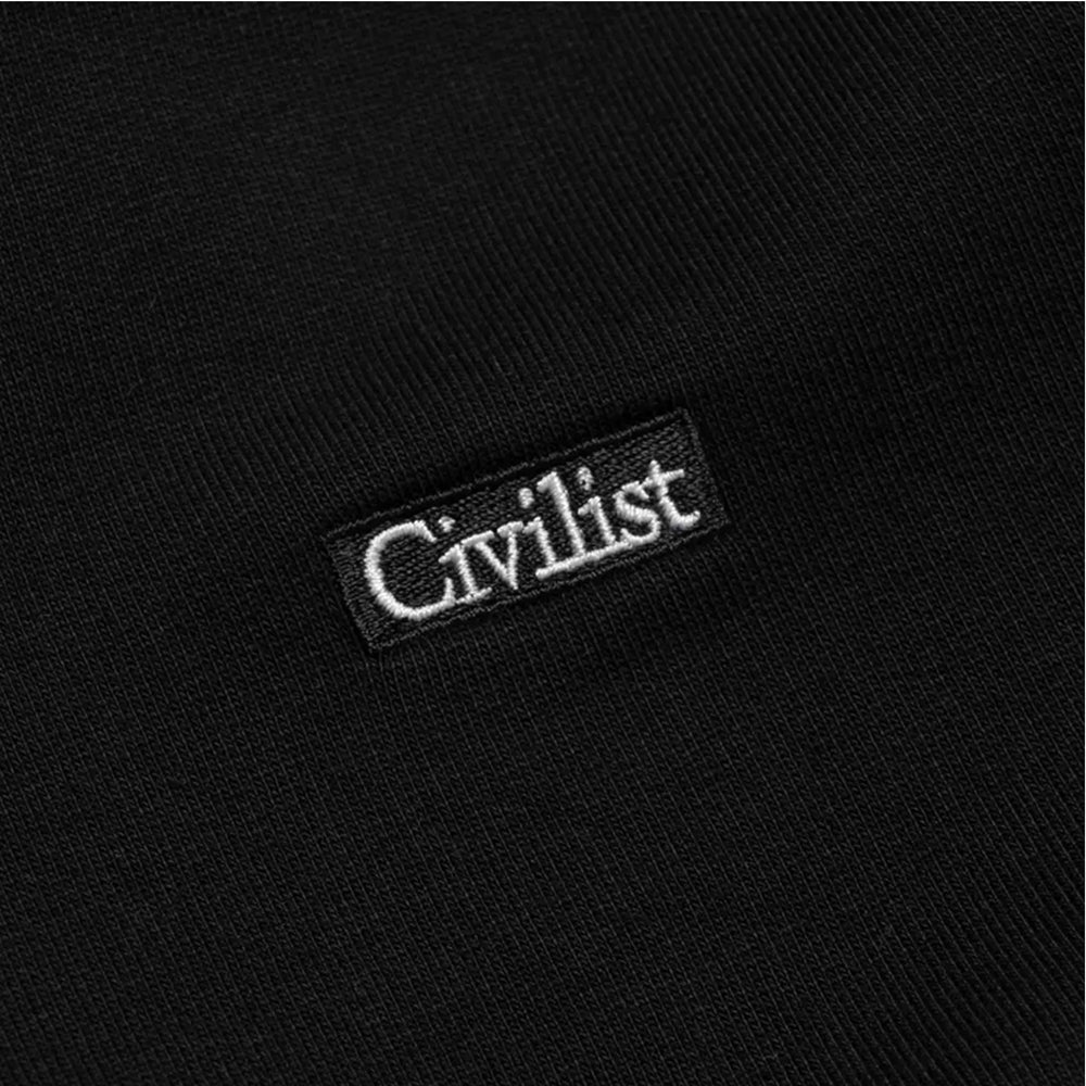 Civilist Studded Heavy Zip Hood Black