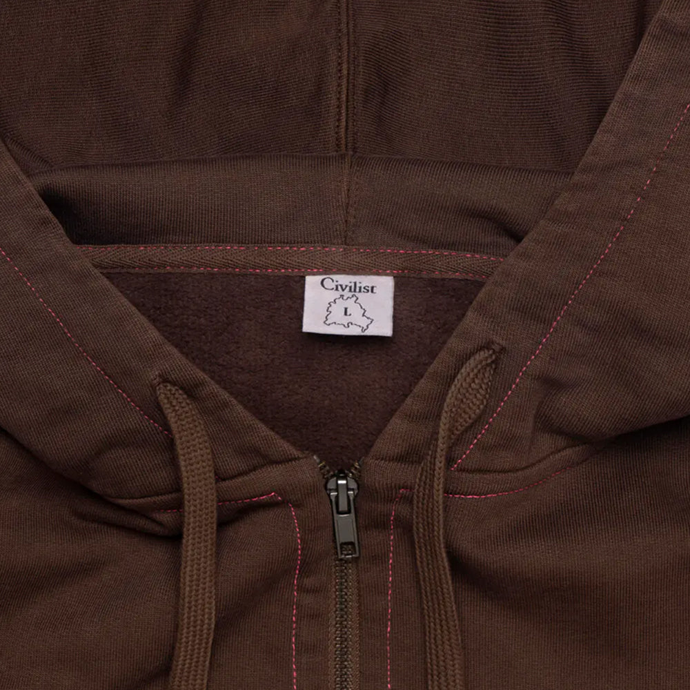 Civilist Angel Heavy Zip Hood Brown