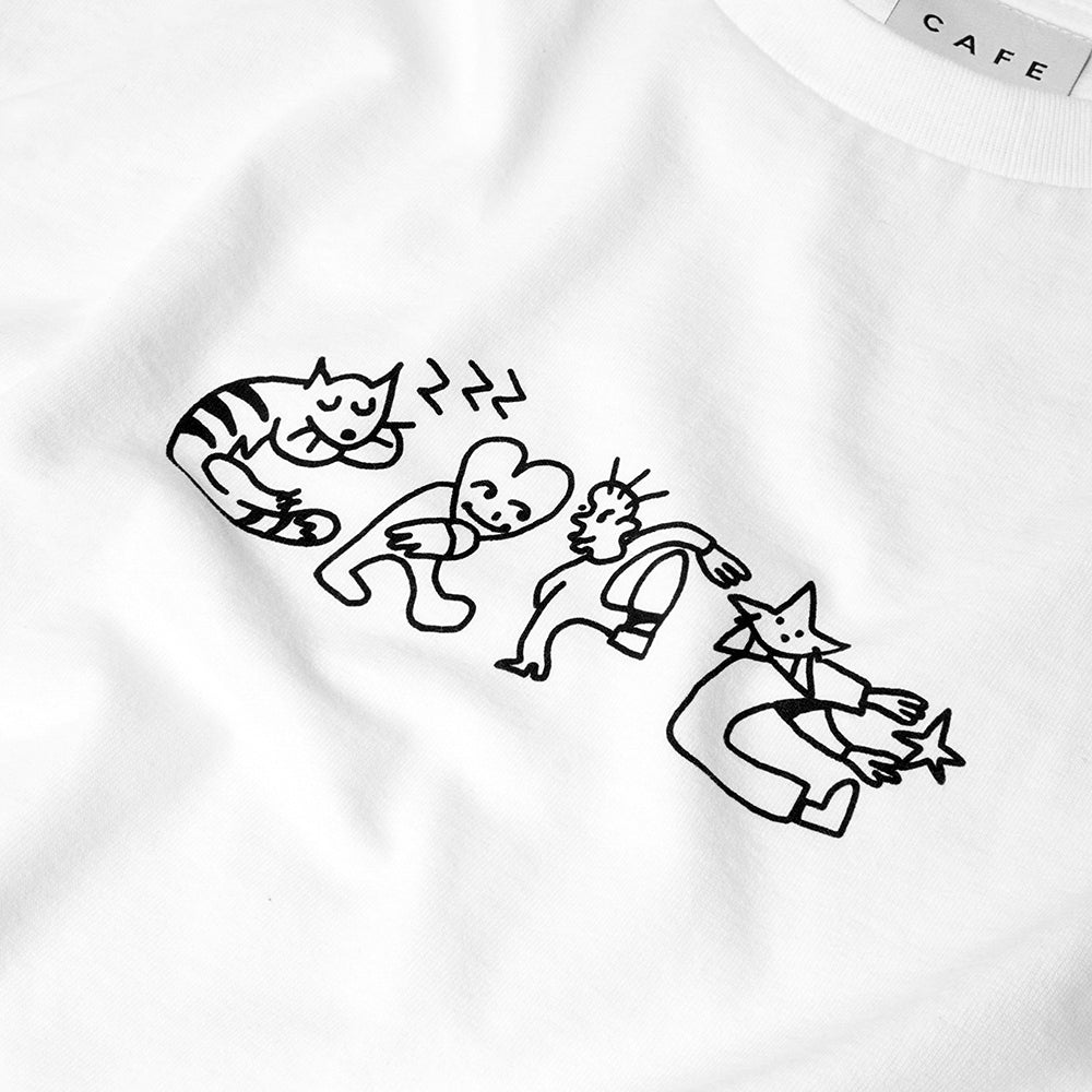 Skateboard Cafe Buddy Tee White