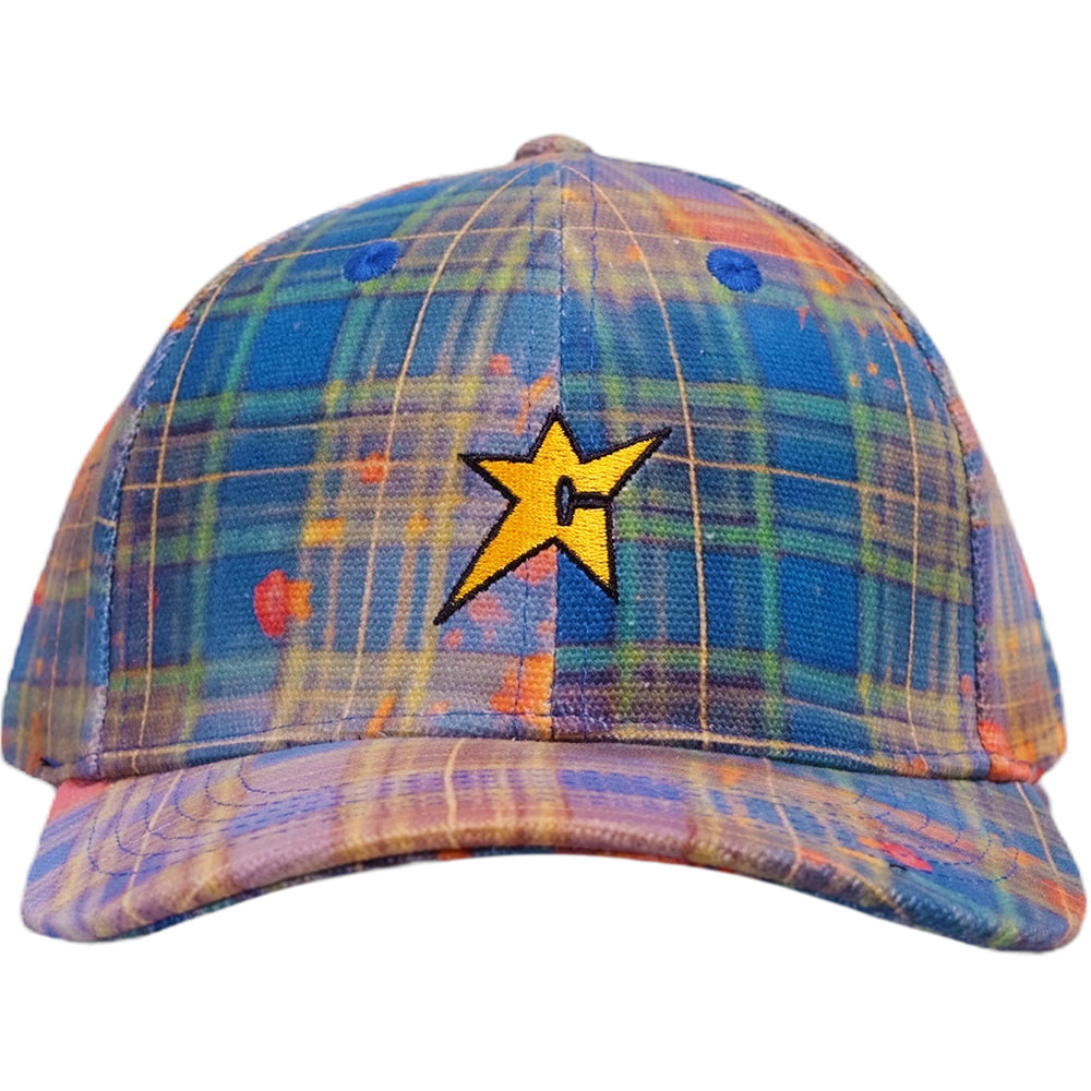 Carpet Company C-Star Plaid Cap Blue