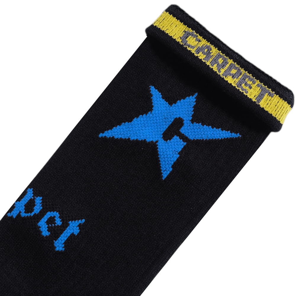 Carpet Company C-Star Socks Black/Denim Blue