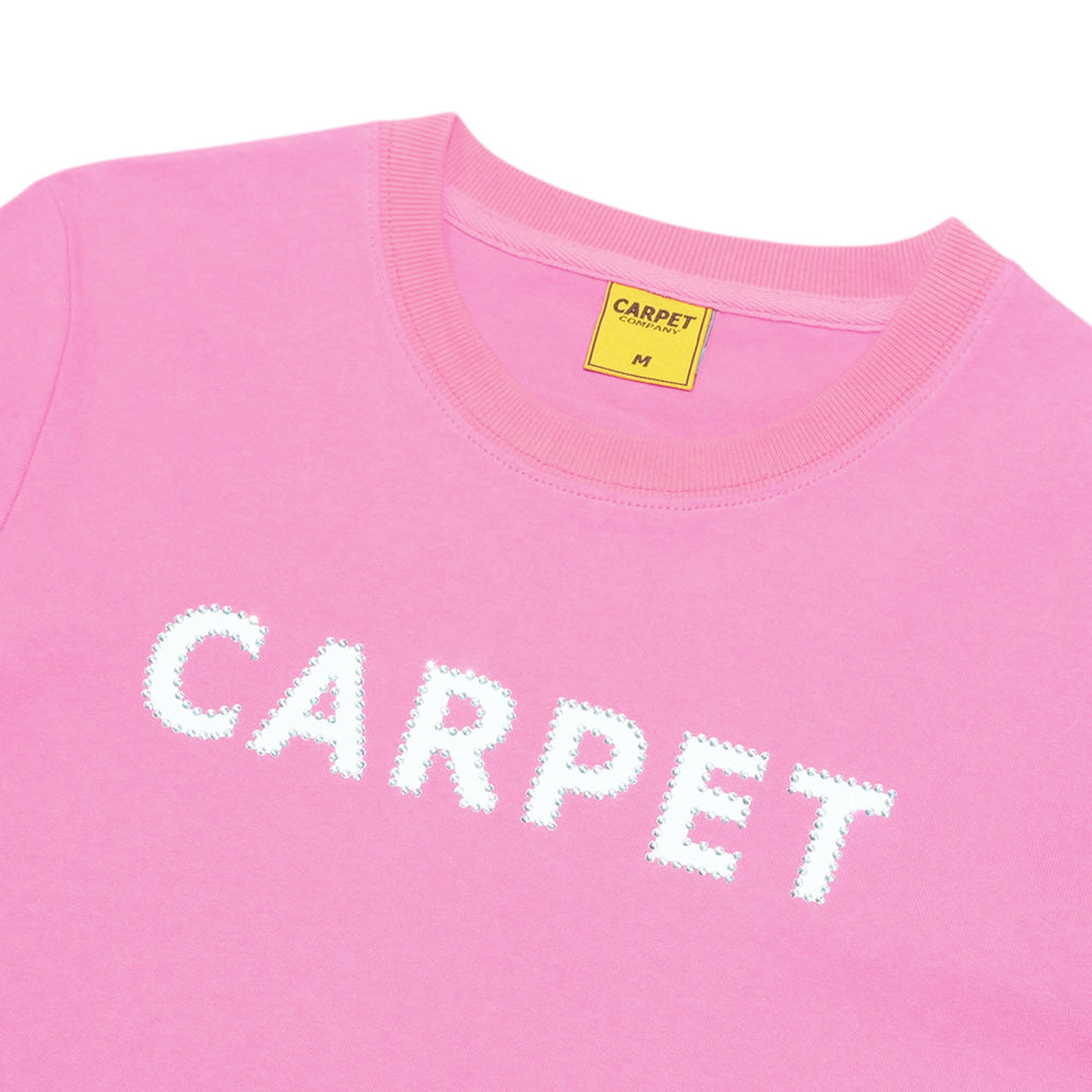 Carpet Company Girl Rhinestone Tee Soft Pink