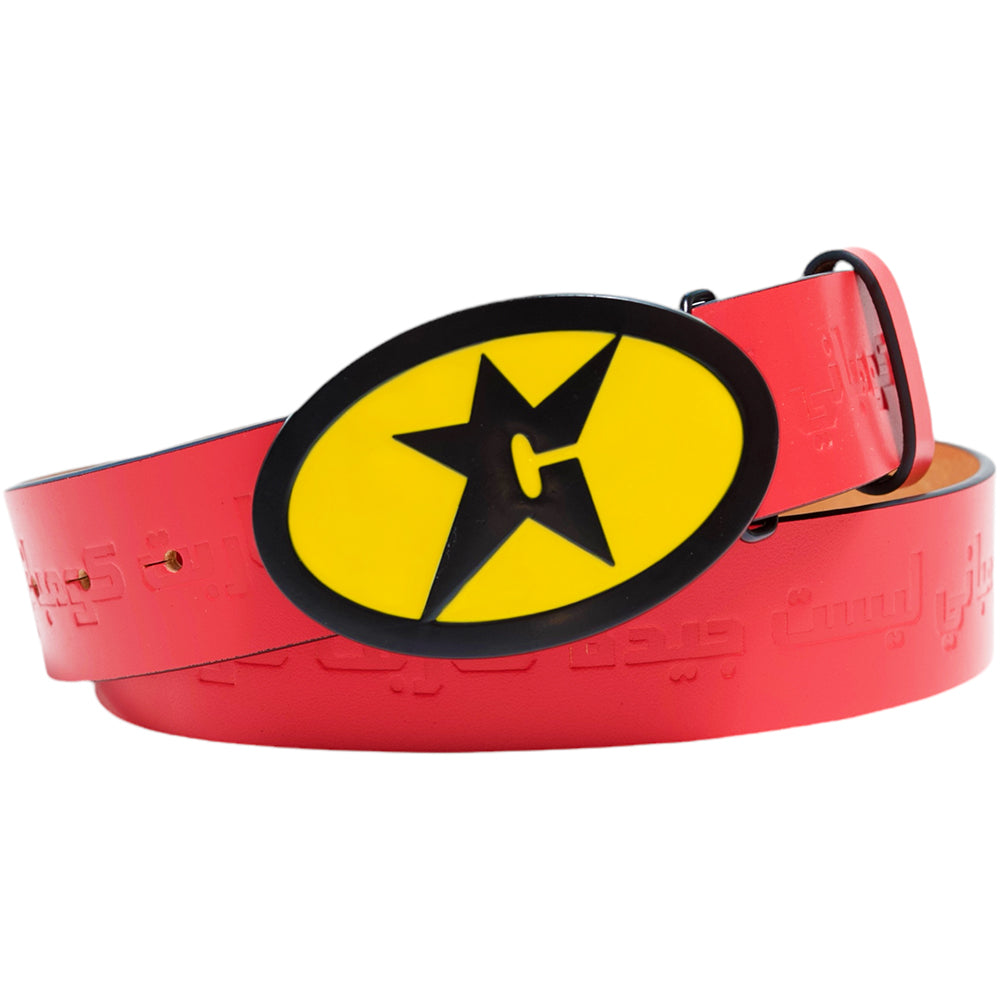 Carpet Company Leather Belt Red