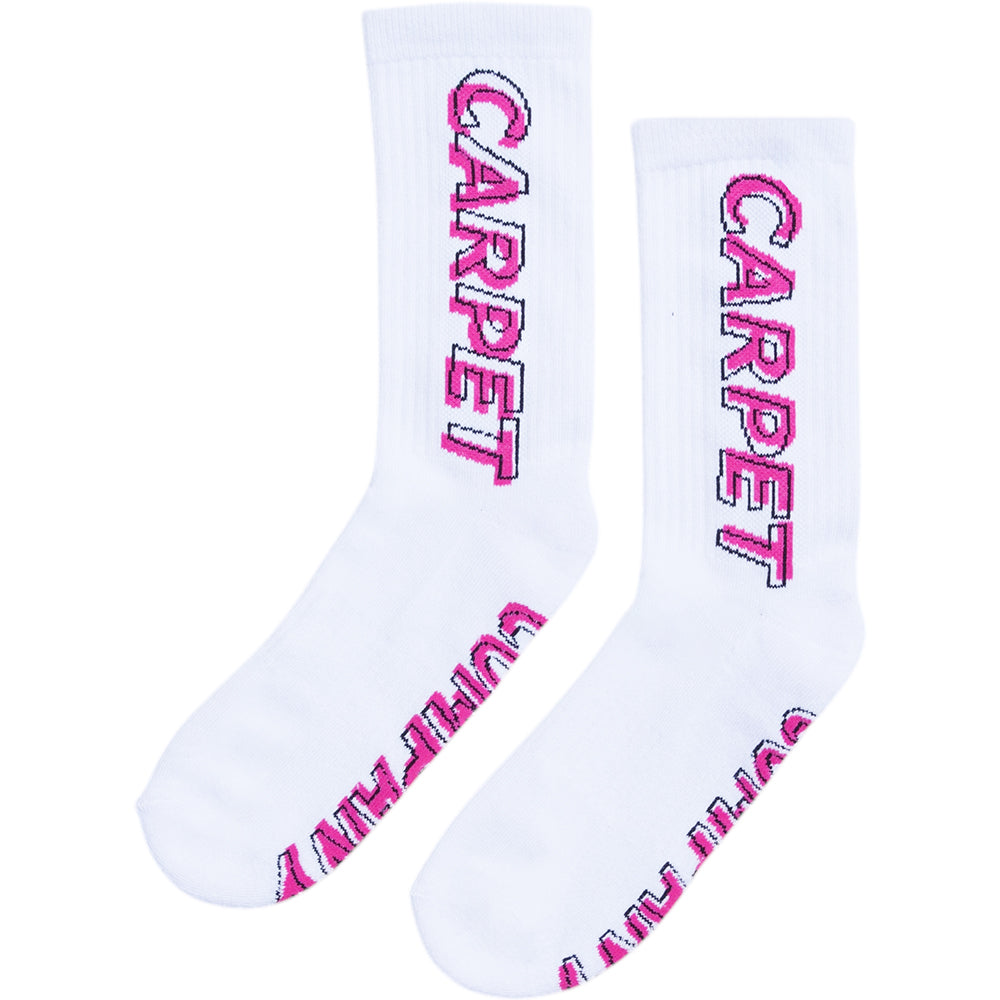 Carpet Company Misprint Socks White/Pink