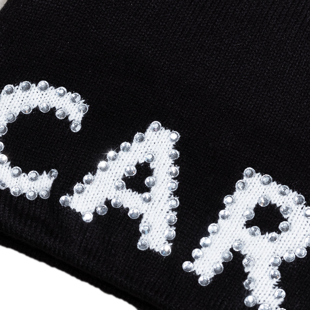 Carpet Company Rhinestone Beanie Black