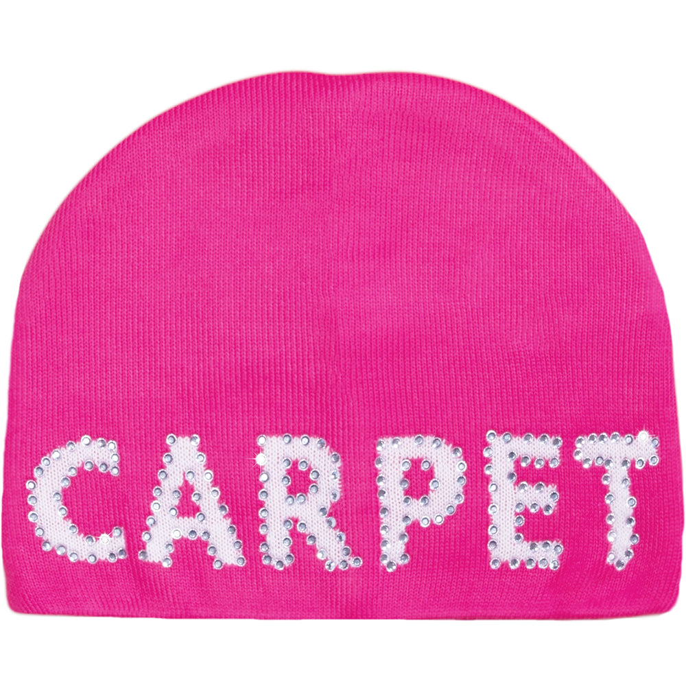 Carpet Company Rhinestone Beanie Hot Pink