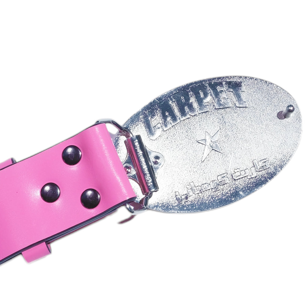 Carpet Company Rhinestone Leather Belt Hot Pink