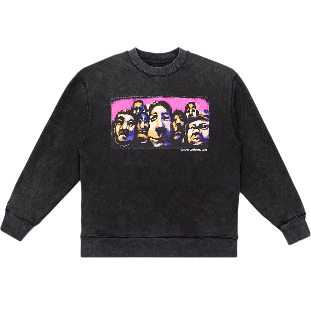 Carpet Company Tourist Faded Crewneck Black