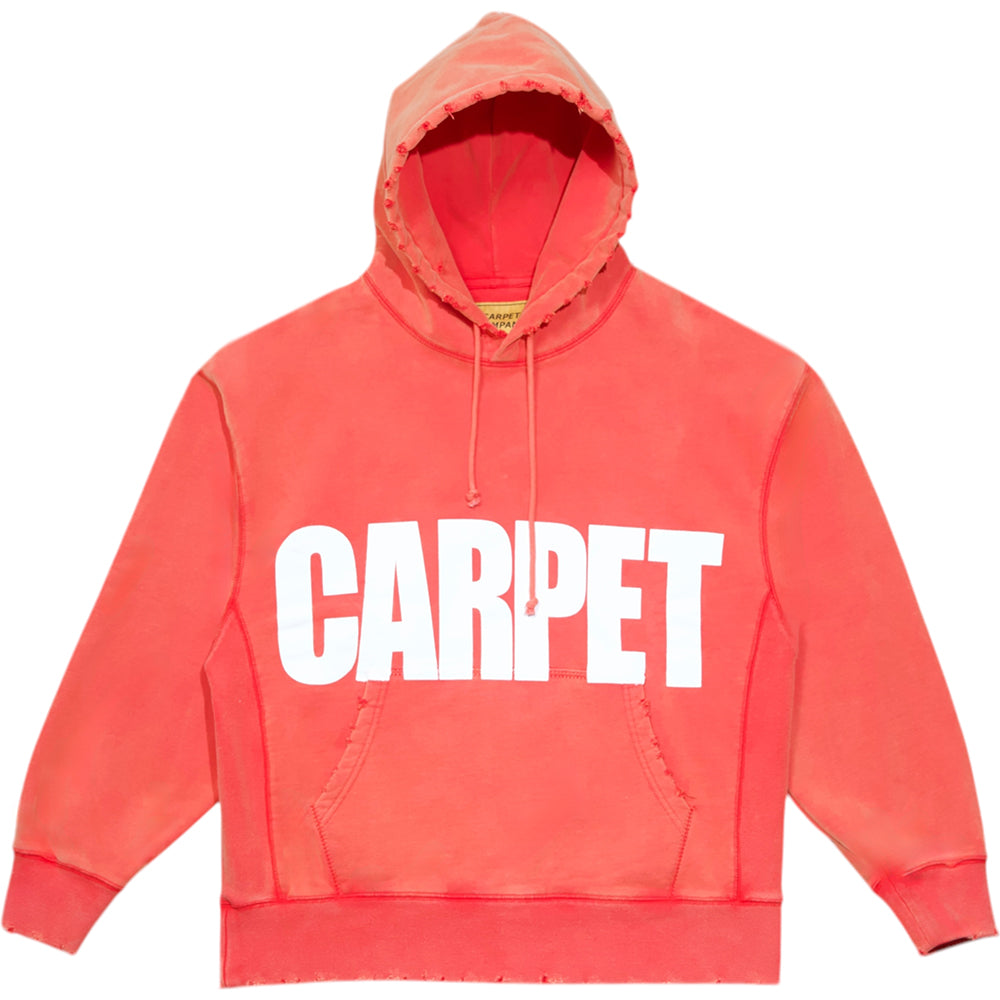 Carpet Company Battered Hoodie Washed Red