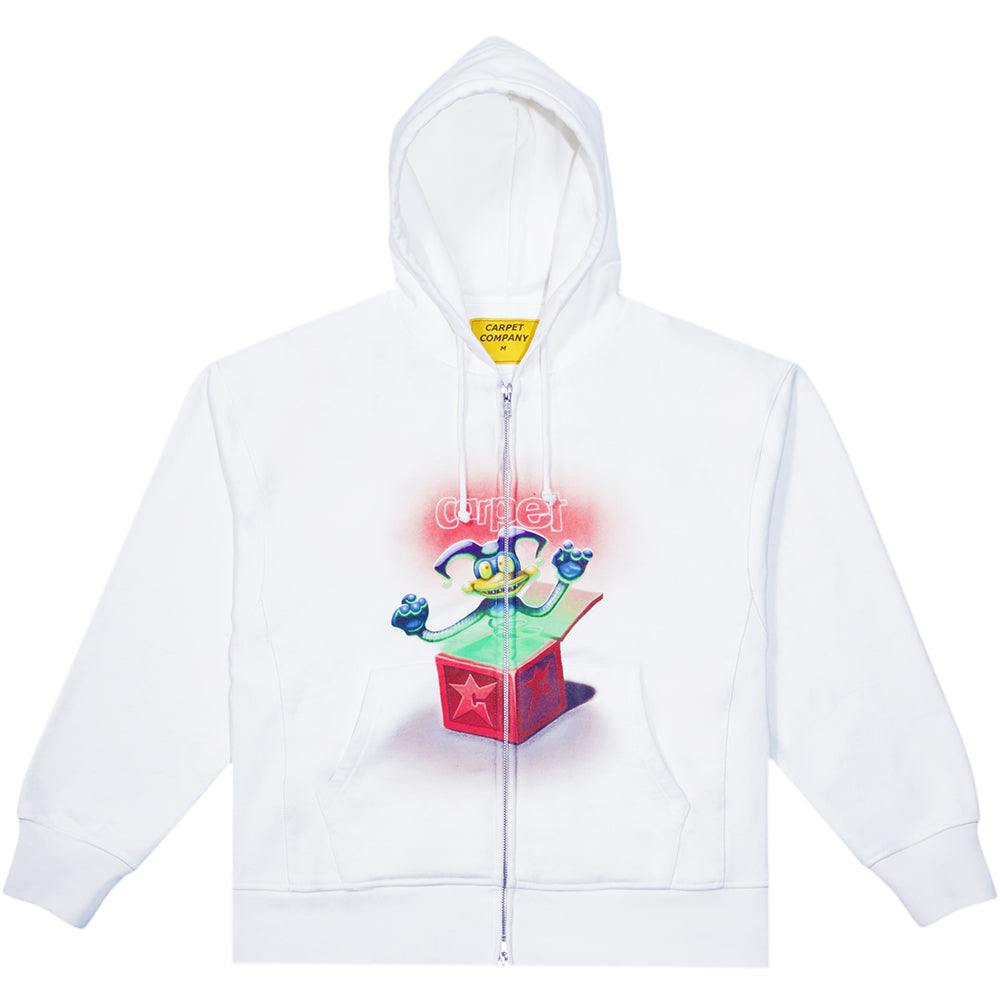 Carpet Company Jack Double Zip Hoodie White