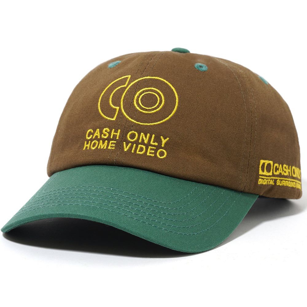 Cash Only Home Video 6 Panel Cap Wood