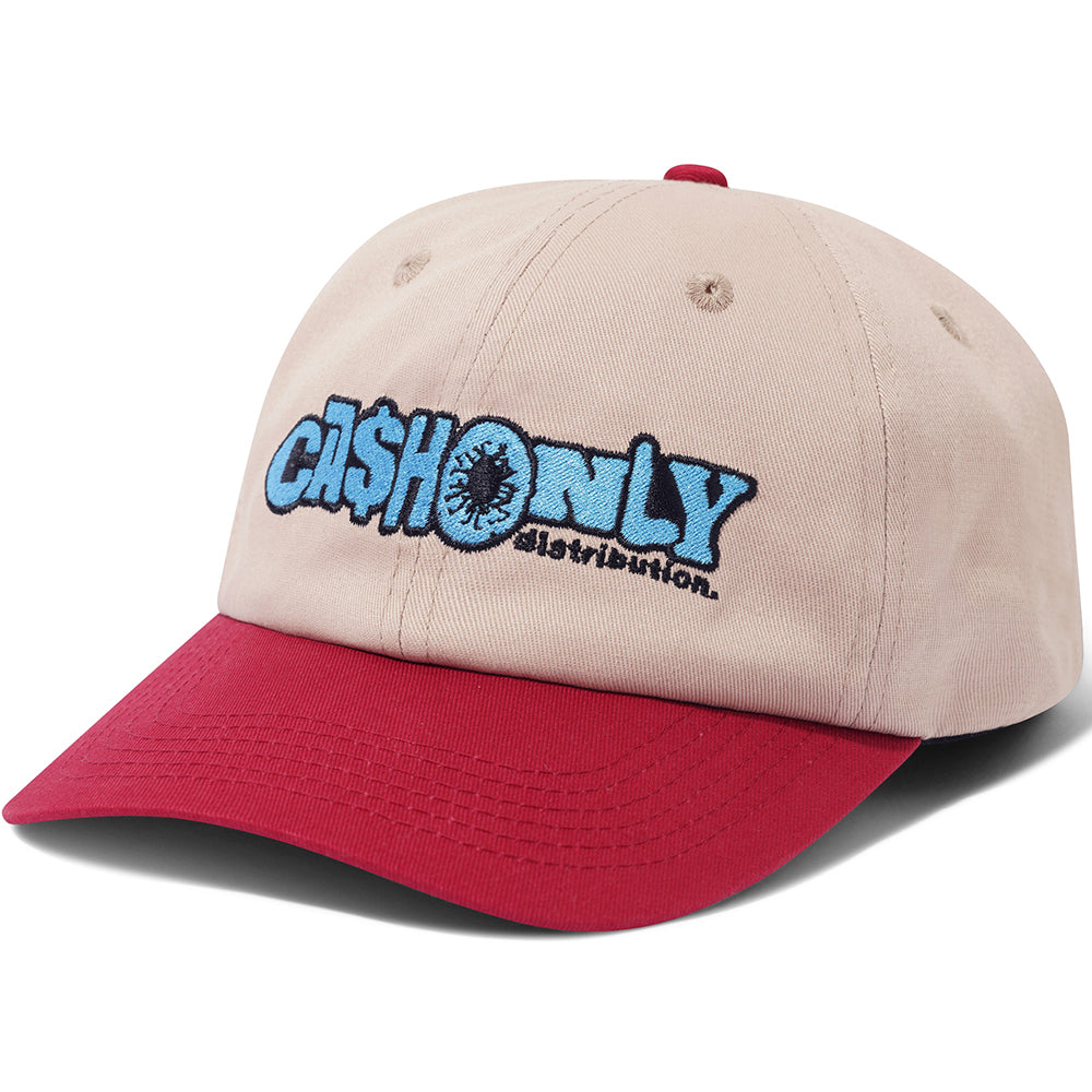 Cash Only Payday 6 Panel Cap Tan/Burgundy