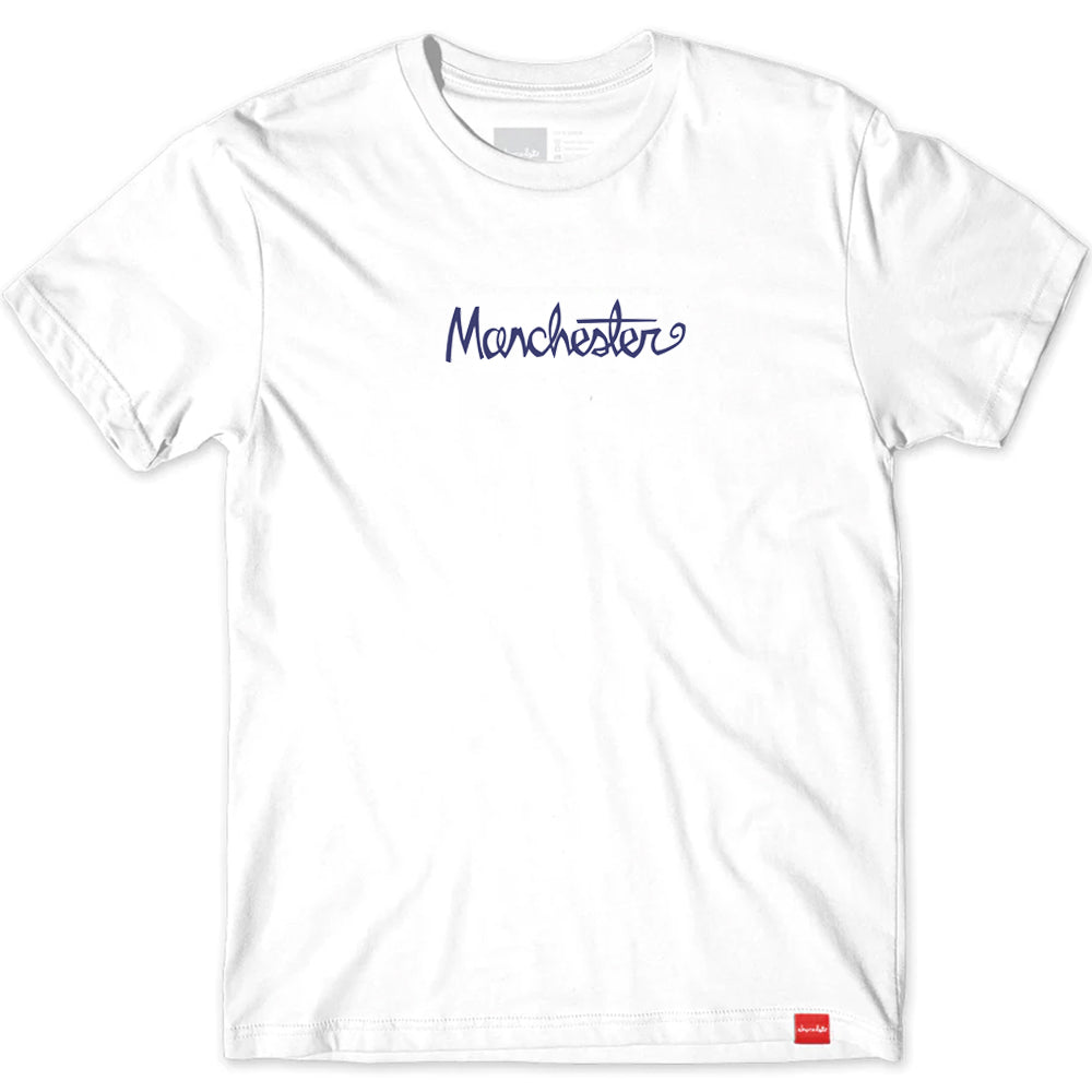 Chocolate Manchester Flip The Script Tee White