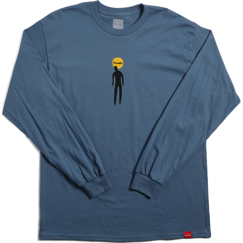 Chocolate McFetridge Drips Long Sleeve Tee Harbor Blue