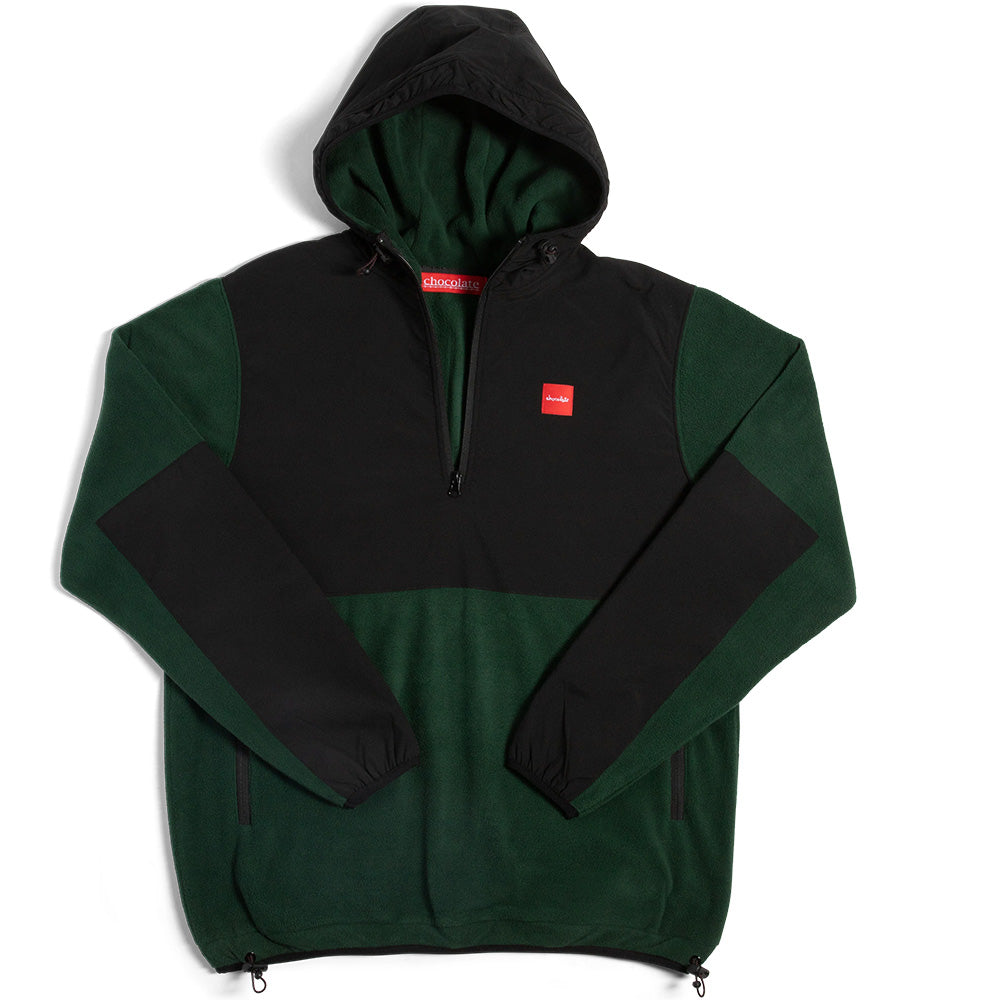 Chocolate Polar Fleece Pullover Black/Green