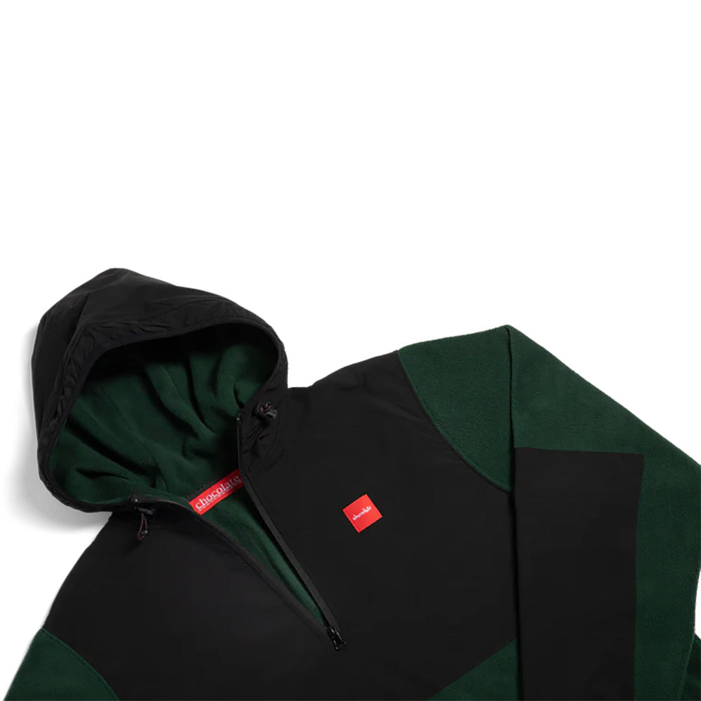 Chocolate Polar Fleece Pullover Black/Green