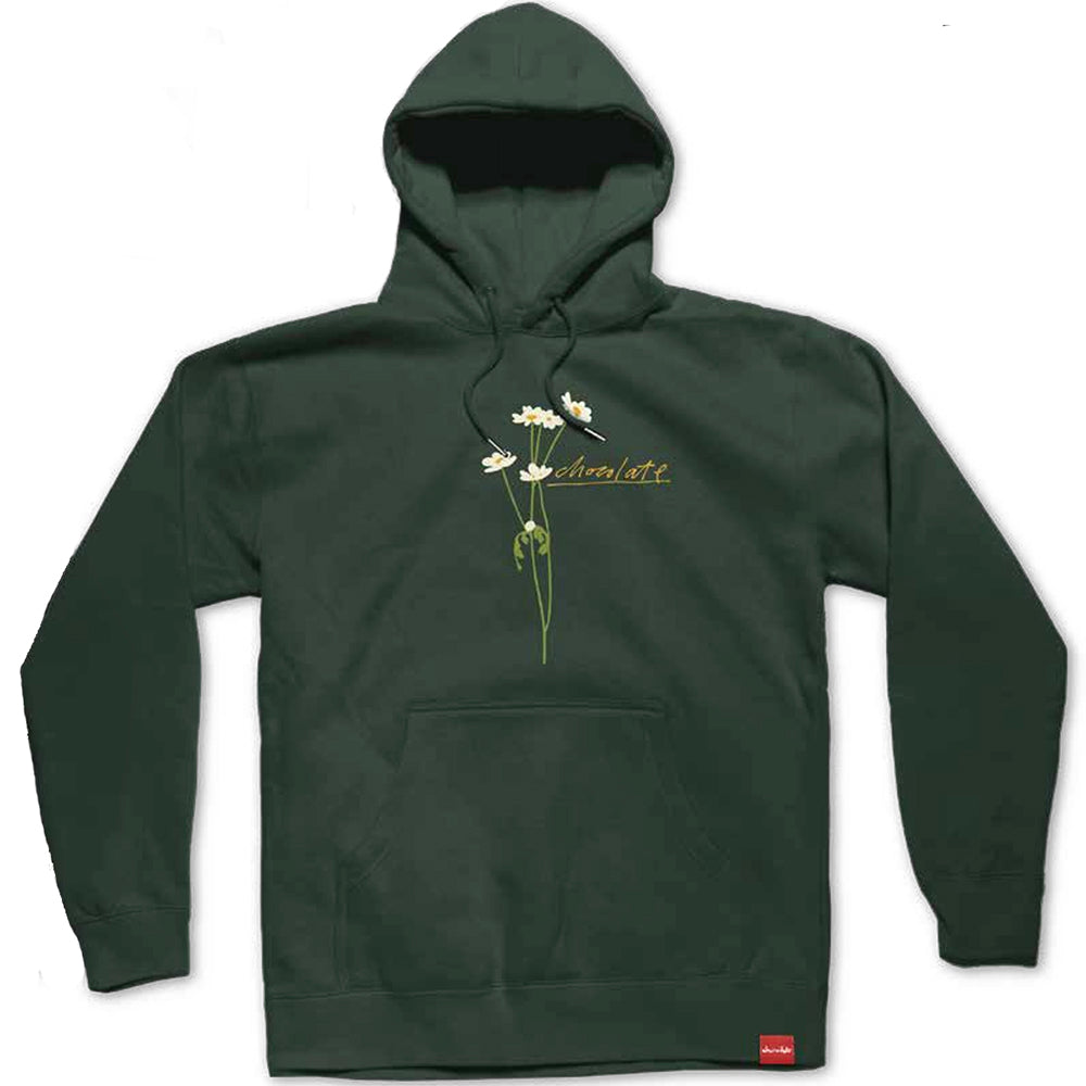 Chocolate Stems Embroidered Hoodie Green