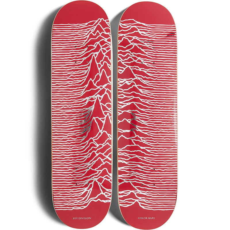 Color Bars X Joy Division Unknown Pleasures Skateboard Decks Set Reds