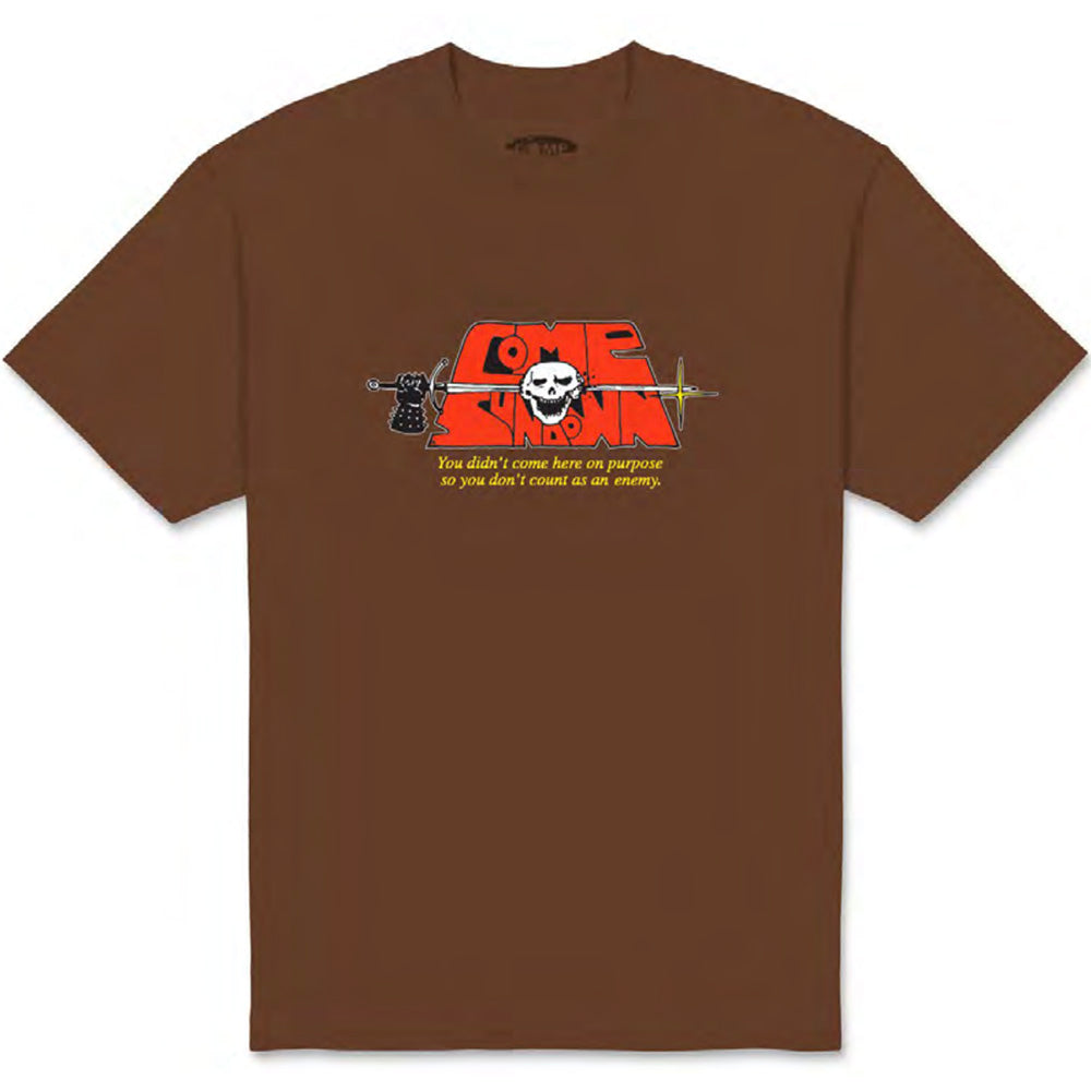 Come Sundown Split T Shirt Brown