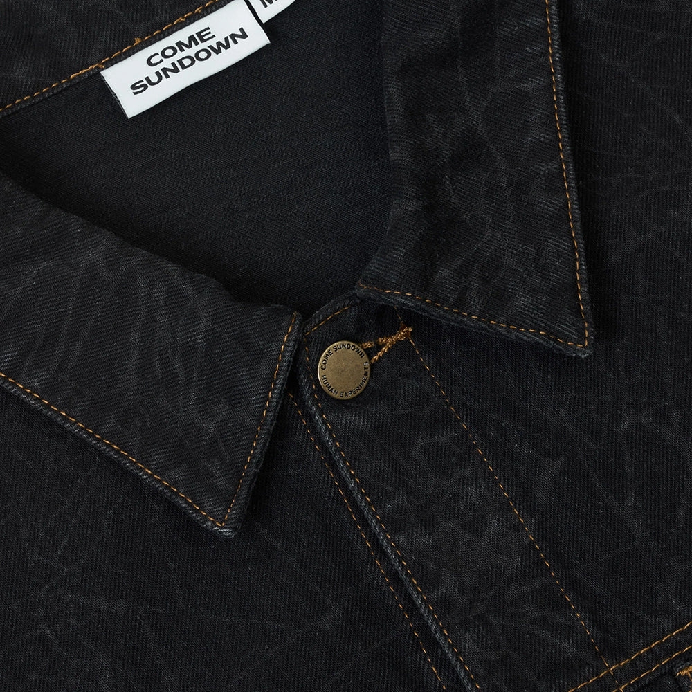 Come Sundown Toil Denim Jacket Black