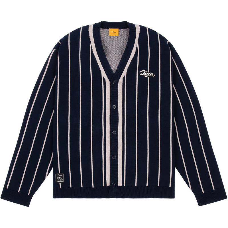 Dime MTL Baseball Knit Cardigan Navy | NOTE shop