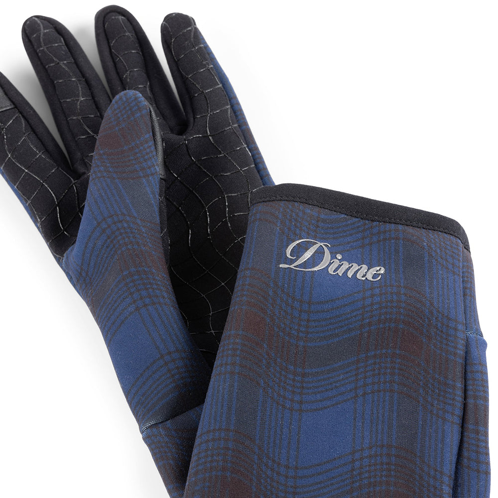 Dime MTL City Plaid Gloves Navy