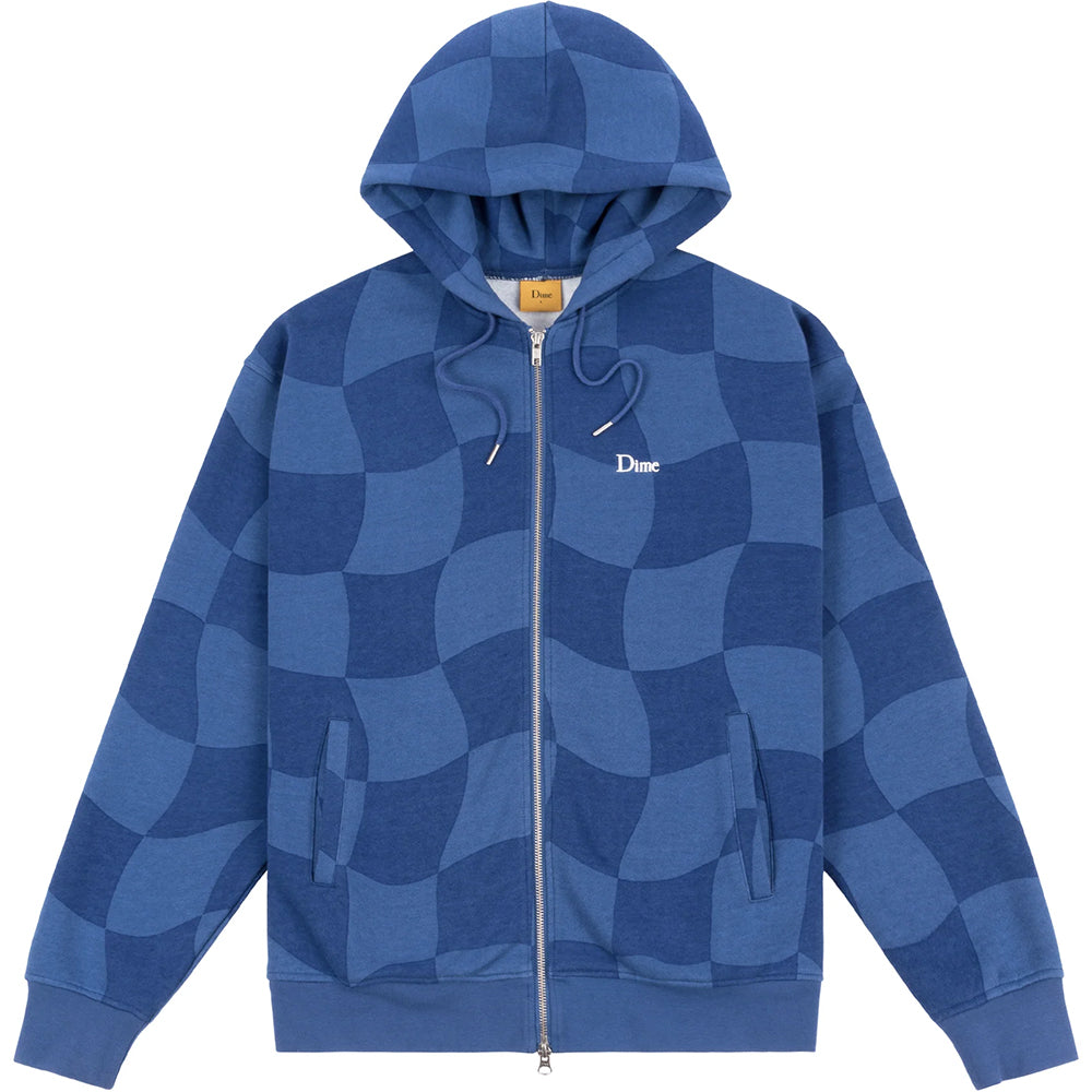 Dime MTL Classic Checkmate Zip Hoodie Navy