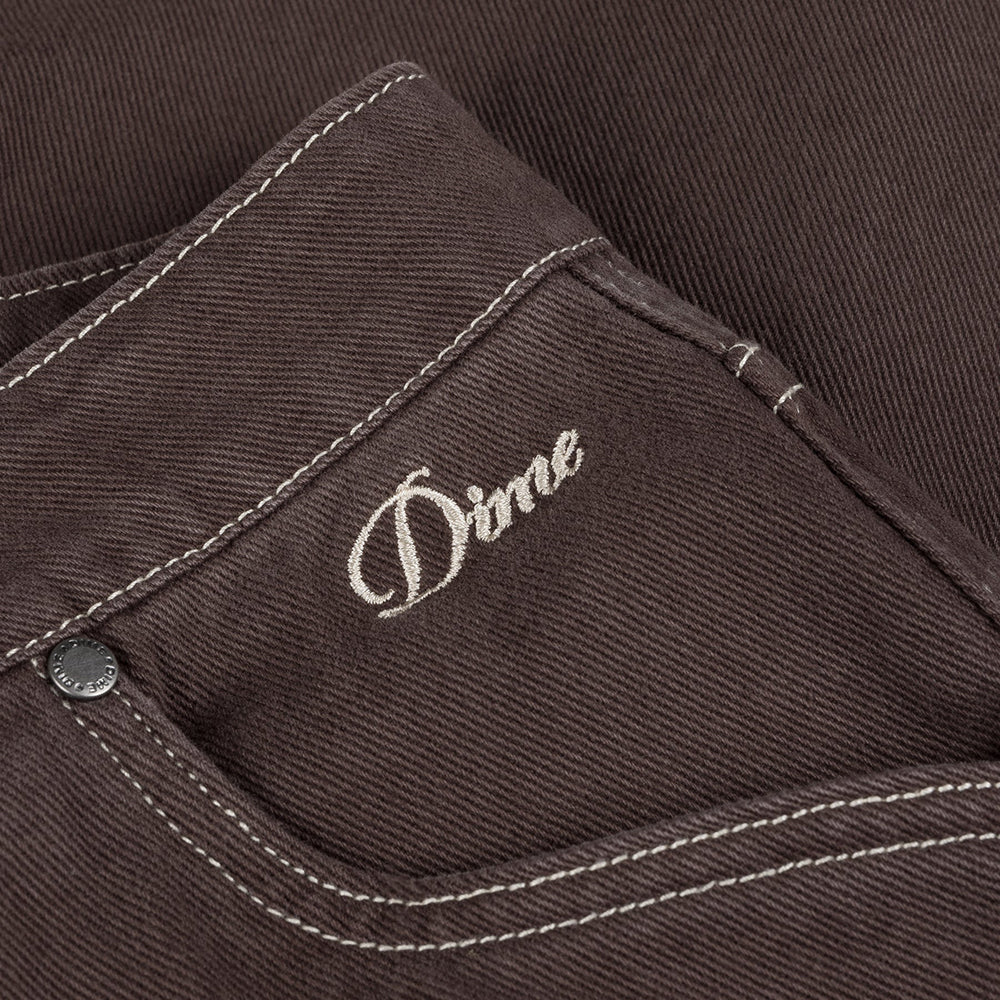 Dime MTL Classic Denim Shorts Brown Washed