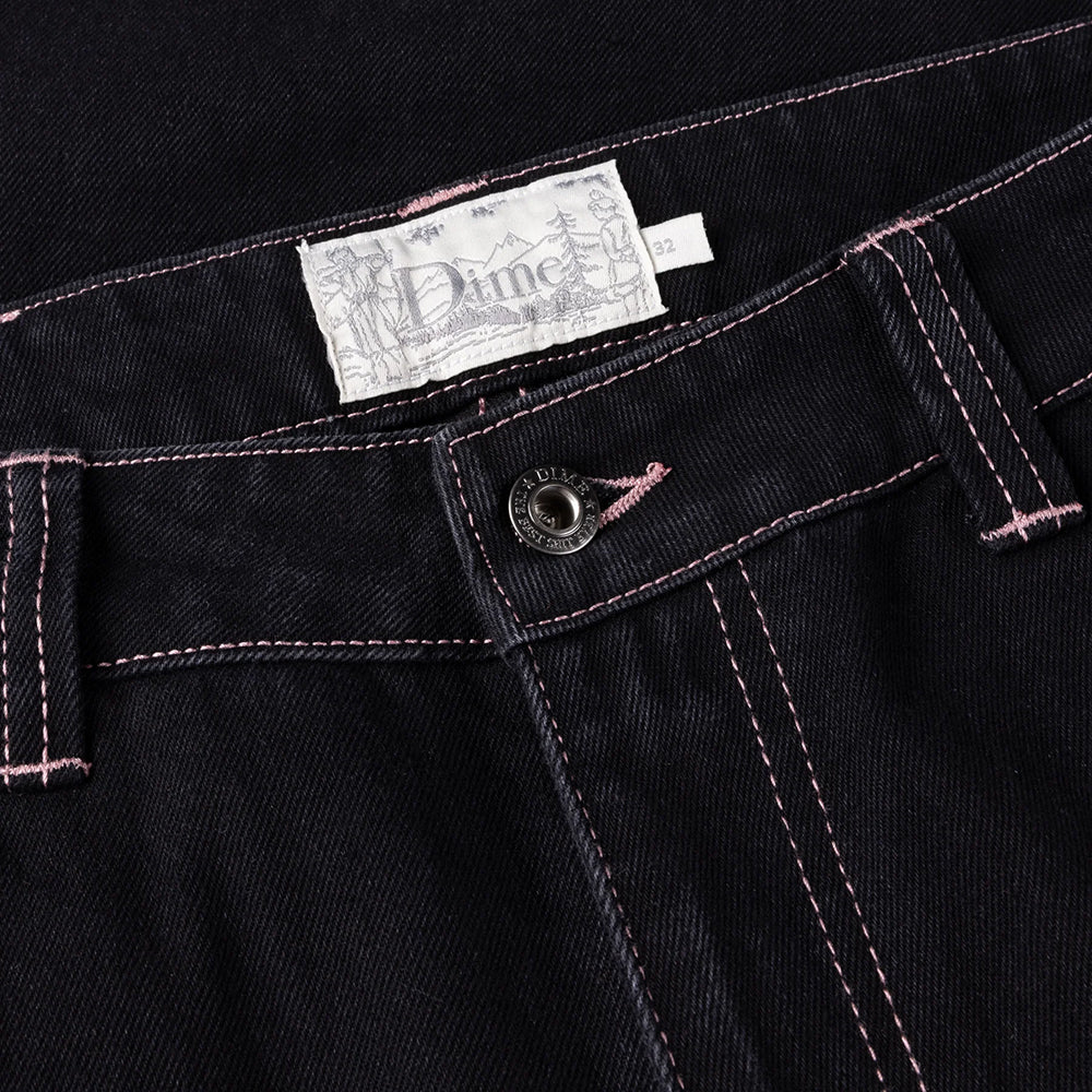 Dime MTL Classic Relaxed Denim Pants Black/Contrast Stitch