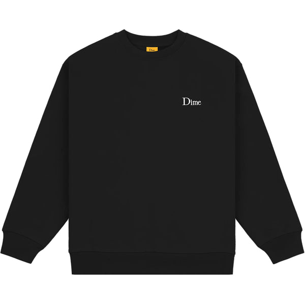 Dime MTL Classic Small Logo Crewneck Black/White | NOTE shop