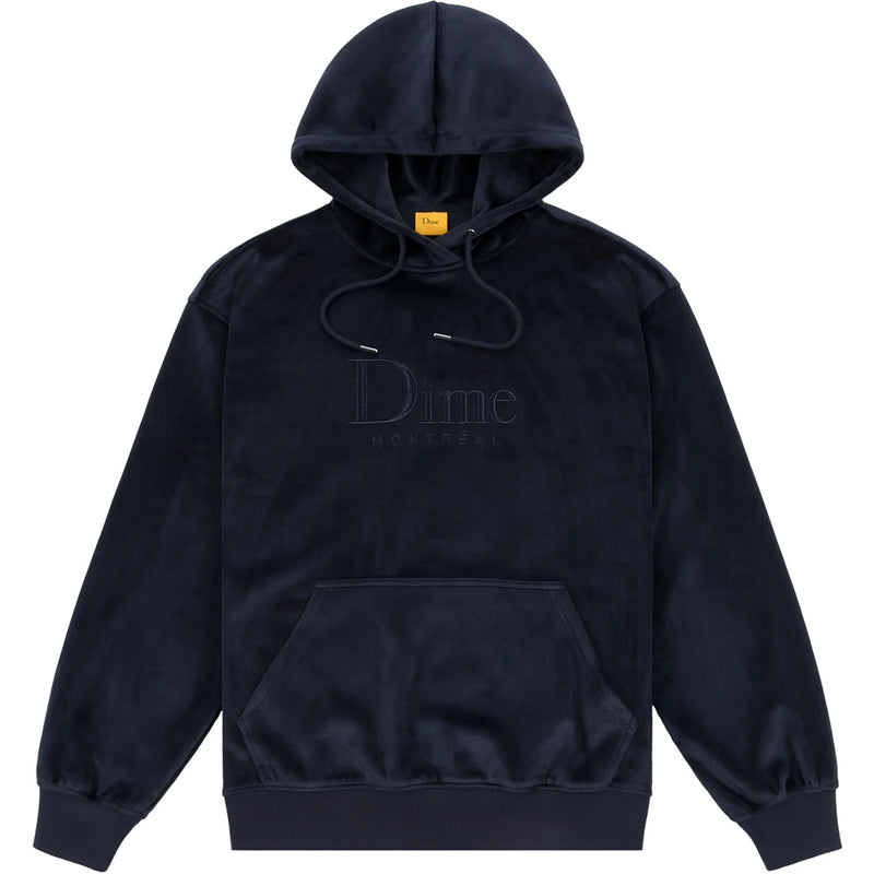 Dime MTL Classic Velour Hoodie Navy | NOTE shop