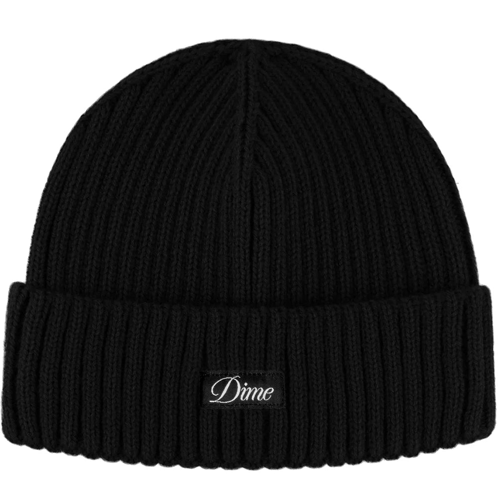 Dime MTL Cursive Fold Beanie Black