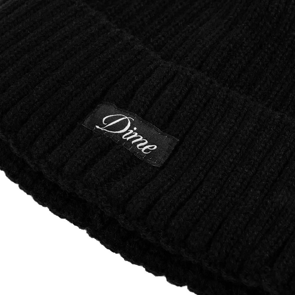 Dime MTL Cursive Fold Beanie Black