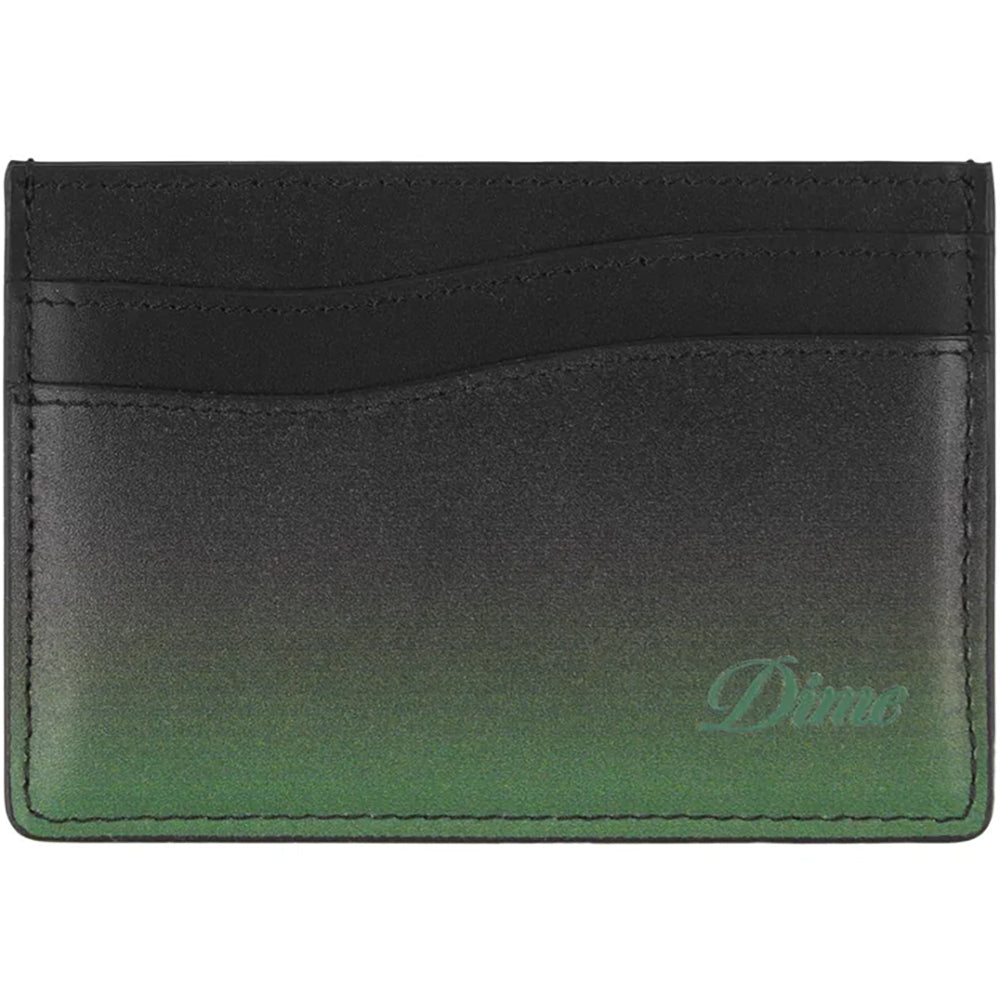 Dime MTL Cursive Gradient Cardholder Green